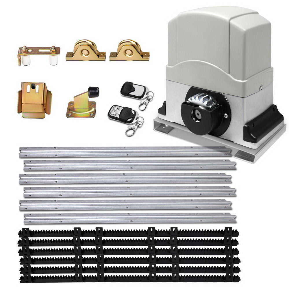 LockMaster Electric Sliding Gate Opener 1200KG 6M GO-DSR1200-SV-RX3