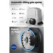 LockMaster Automatic Sliding Gate Opener Kit 4M 1200KG GO-SGO-DSR1200-AC-RAILX2