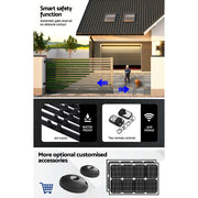 LockMaster Automatic Sliding Gate Opener Kit 6M 1200KG GO-SGO-DSR1200-AC-RAILX3