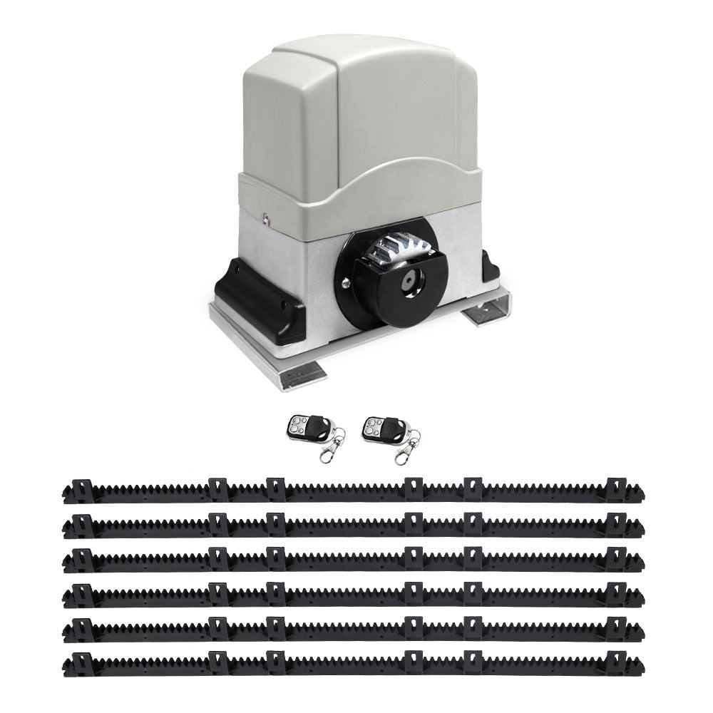 LockMaster Automatic Sliding Gate Opener Kit 6M 1200KG GO-SGO-DSR1200-AC-RAILX3