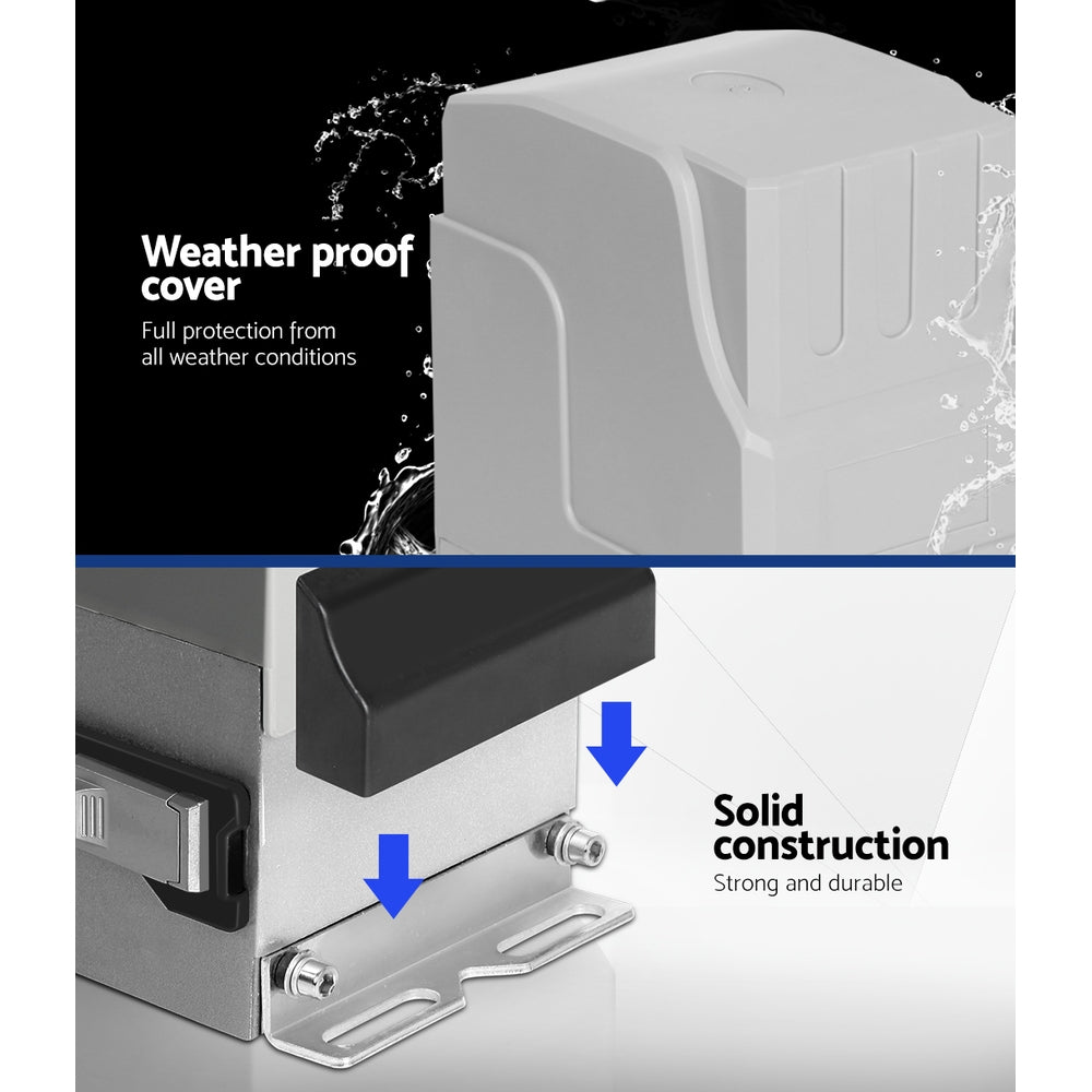 LockMaster Automatic Sliding Gate Opener Kit 4M 1800KG GO-SGO-DSR1800-AC-RAILX2