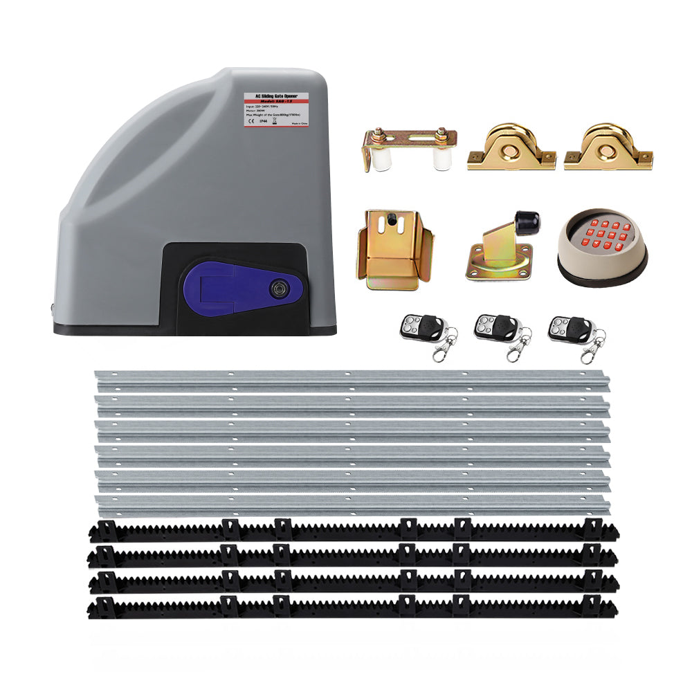 LockMaster Electric Sliding Gate Opener 800KG Keypad 4M GO-SGO-DSR800-SV-172-RX2