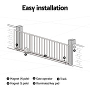 LockMaster Electric Sliding Gate Opener 800KG Keypad 4M GO-SGO-DSR800-SV-172-RX2