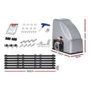 LockMaster Electric Sliding Gate Opener 800KG 6M Hardware Kit GO-SGO-DSR800-SV-172-RX3