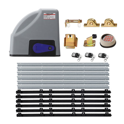 LockMaster Electric Sliding Gate Opener 800KG 6M Hardware Kit GO-SGO-DSR800-SV-172-RX3
