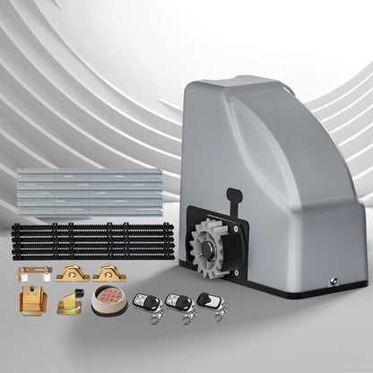 LockMaster Electric Sliding Gate Opener 800KG 6M Hardware Kit GO-SGO-DSR800-SV-172-RX3