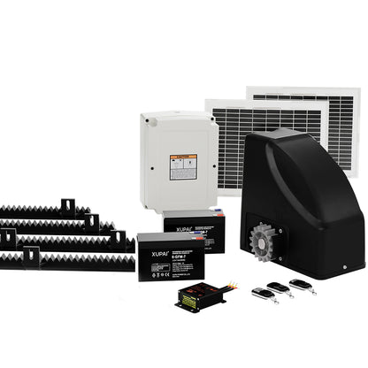 LockMaster Automatic Sliding Gate Opener Kit 20W Solar 4M 600KG GO-SLIDE-M01-20W-SOLAR