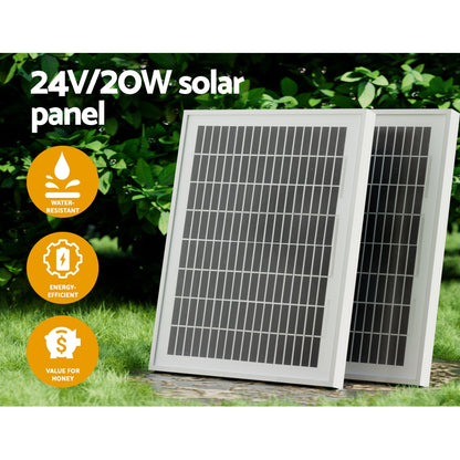 LockMaster Automatic Sliding Gate Opener Kit 20W Solar 4M 600KG GO-SLIDE-M01-20W-SOLAR