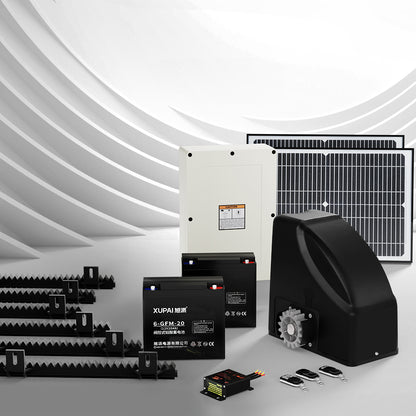 LockMaster Automatic Sliding Gate Opener Kit 40W Solar 6M 600KG GO-SLIDE-M01-40W-RAILX3