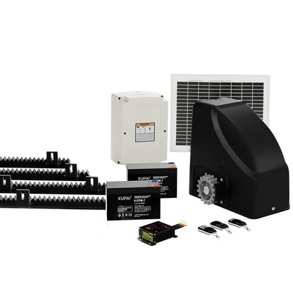 LockMaster Automatic Sliding Gate Opener Kit 10W Solar 4M 600KG GO-SLIDE-M01-SOLAR