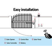 LockMaster Single Swing Gate Opener 500KG 20W Solar Panel GO-SWING-EK700M-20W-SOLAR