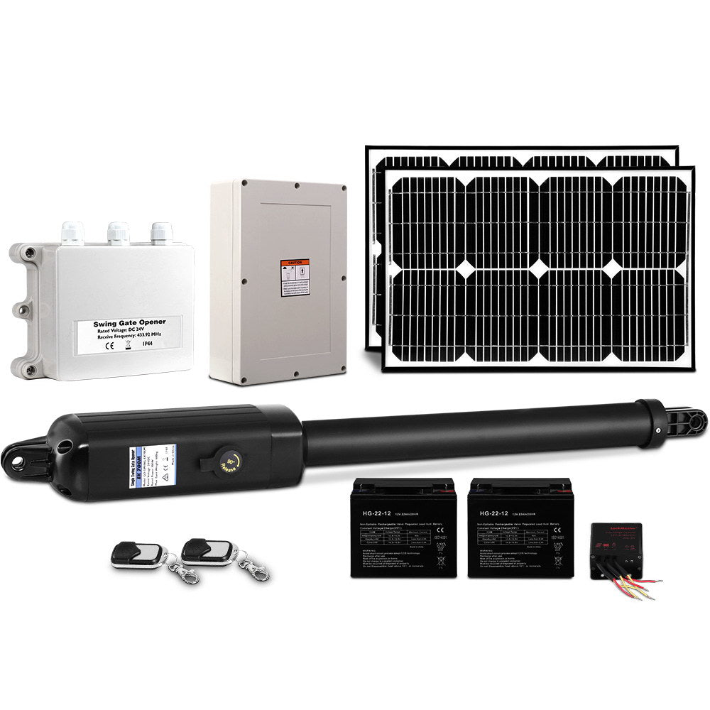 LockMaster Single Swing Gate Opener 500KG 40W Solar Panel GO-SWING-EK700M-40W-SOLAR