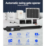 LockMaster Single Swing Gate Opener 500KG 10W Solar Panel GO-SWING-EK700M-SOLAR