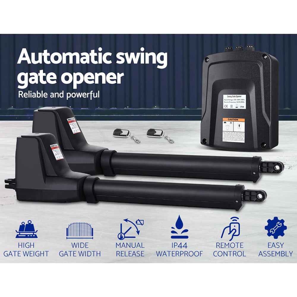 LockMaster Automatic Electric Gate Opener Double Swing Remote Control Kit 800KG GO-SWING-LM2D