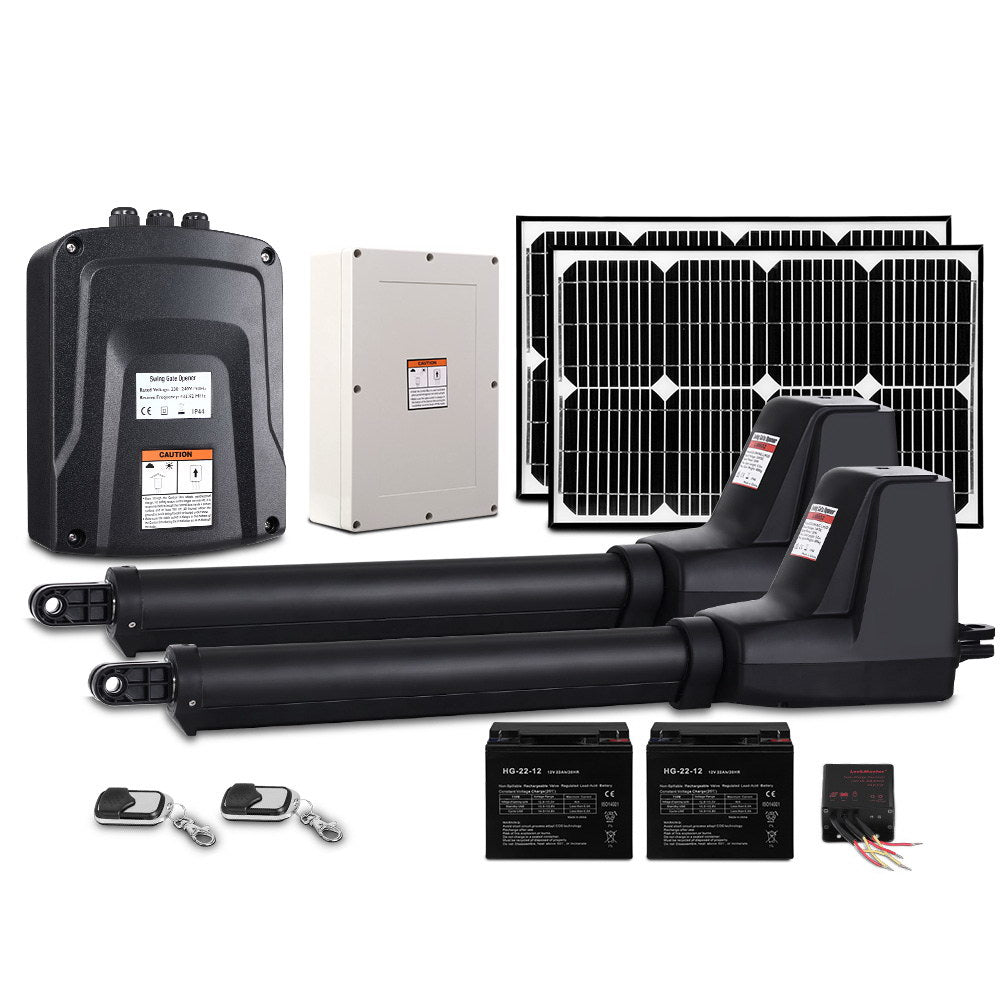 LockMaster Dual Swing Gate Opener 800KG 40W Solar Panel GO-SWING-LM2D-40W-SOLAR