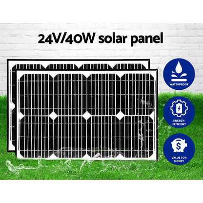 LockMaster Dual Swing Gate Opener 800KG 40W Solar Panel GO-SWING-LM2D-40W-SOLAR