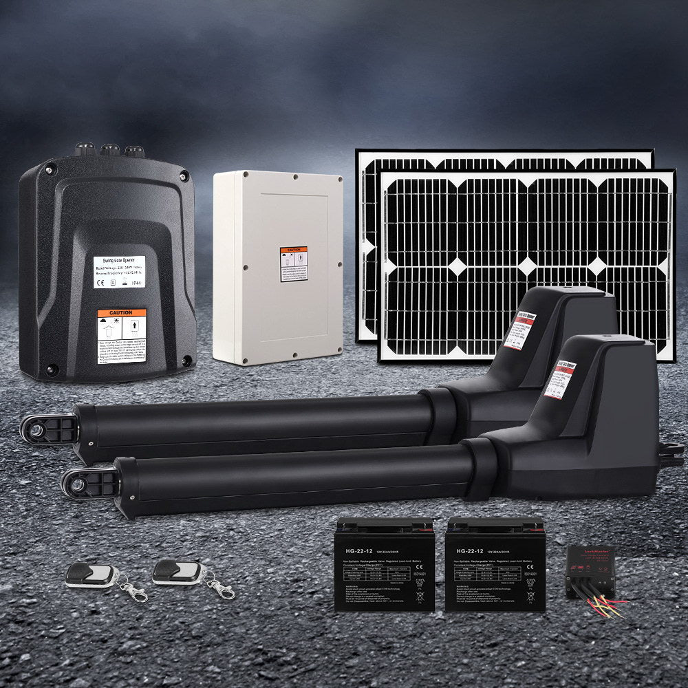LockMaster Dual Swing Gate Opener 800KG 40W Solar Panel GO-SWING-LM2D-40W-SOLAR