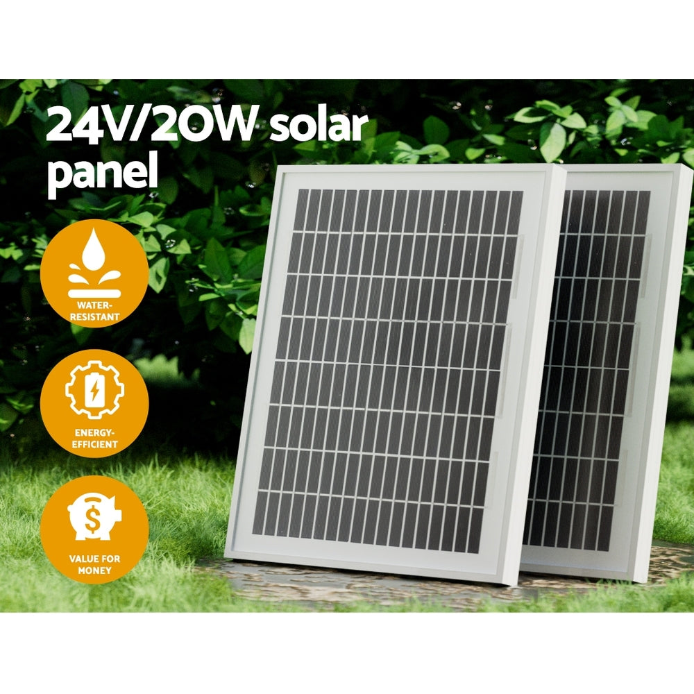 LockMaster Single Swing Gate Opener 20W Full Solar Power Automatic GO-SWING-M01-20W-SOLAR