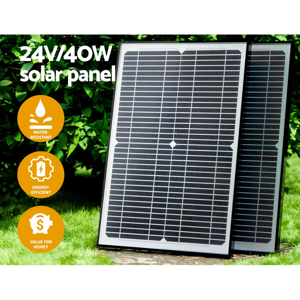 LockMaster Single Swing Gate Opener 40W Full Solar Power Automatic GO-SWING-M01-40W-SOLAR