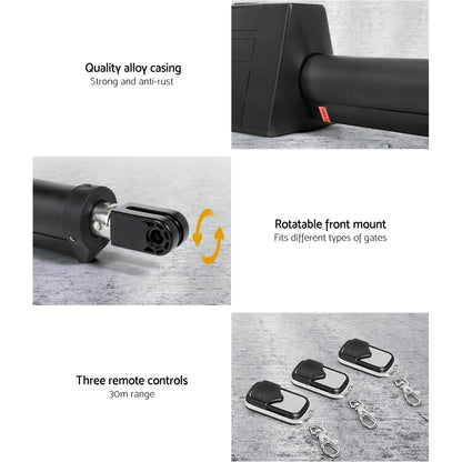 LockMaster Automatic Electric Gate Opener Single Swing 300KG 5M GO-SWING-M01