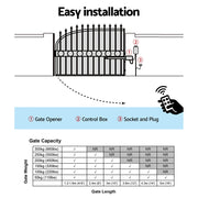 LockMaster Automatic Electric Gate Opener Single Swing 300KG 5M GO-SWING-M01