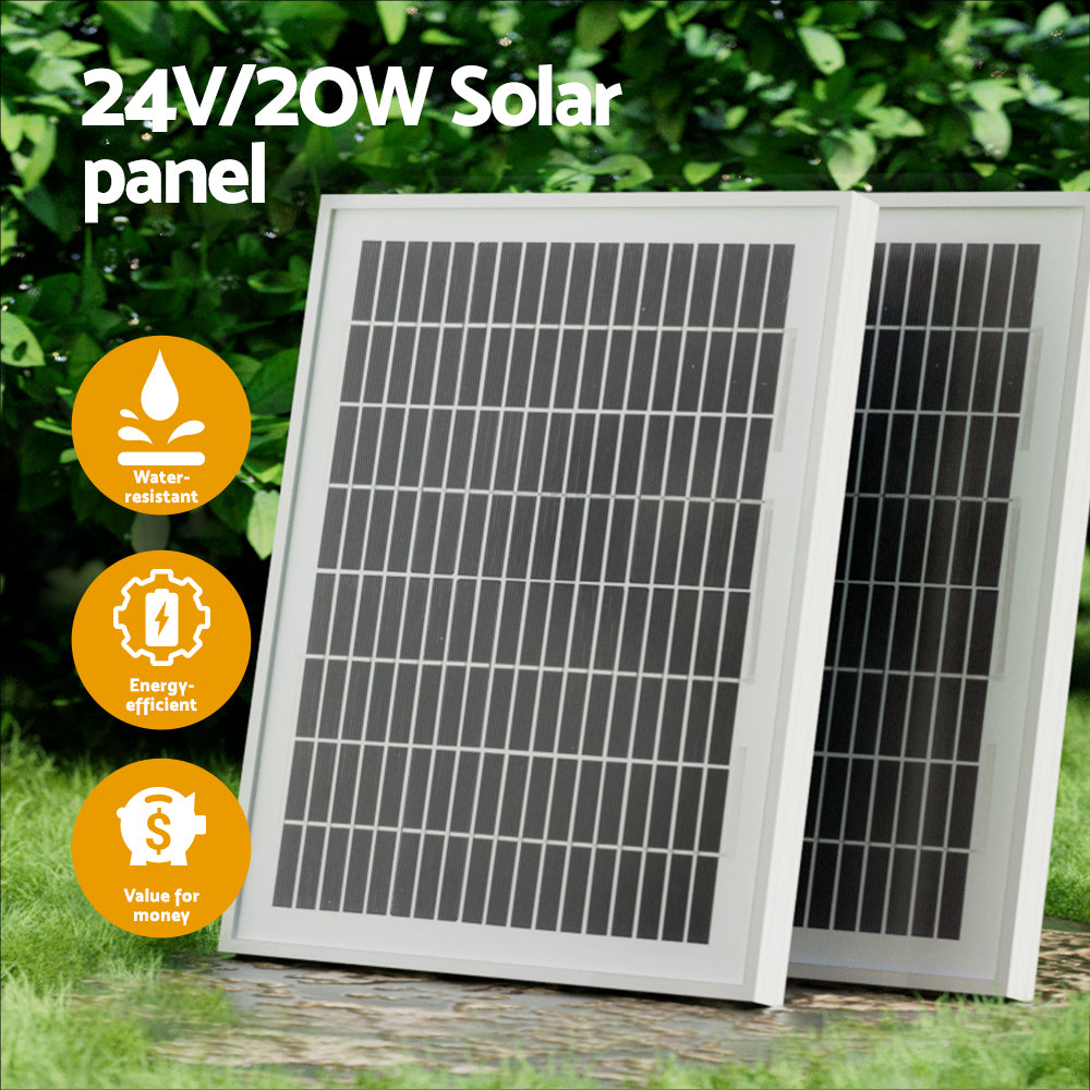 Dual Swing Gate Opener 20W Full Solar Power 600KG 10M GO-SWING-M02-20W-SOLAR