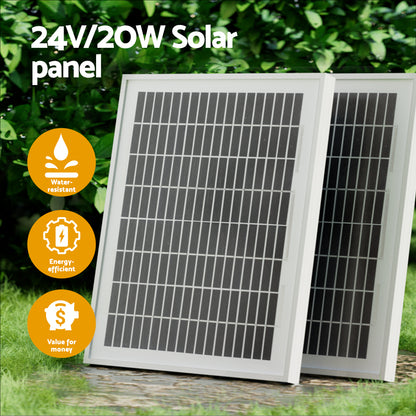 Dual Swing Gate Opener 20W Full Solar Power 600KG 10M GO-SWING-M02-20W-SOLAR