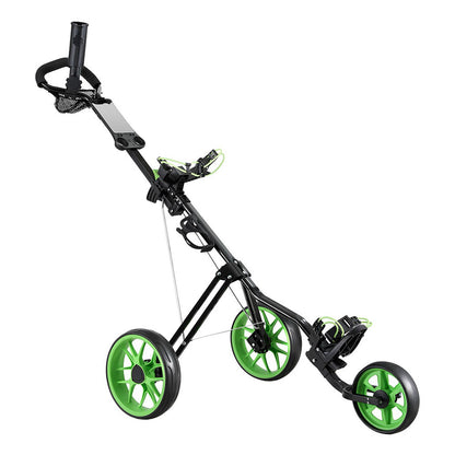 Everfit Golf Buggy Quick Folding Trolley Golf Cart 3 Wheels Height Adjustable GOLF-A-BUGGY-3-GN