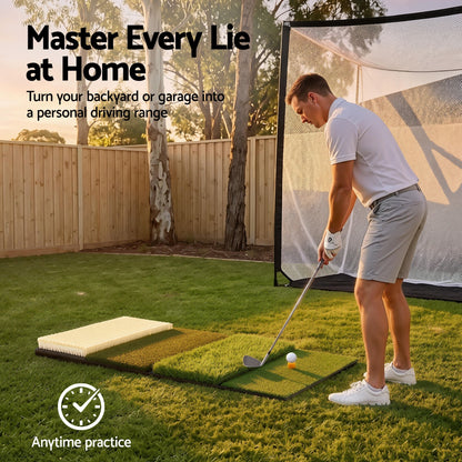Everfit Golf Hitting Mat Practice Turf 4 in 1 Foldable Training Aid Backyard GOLF-A-MAT-4IN1-GN