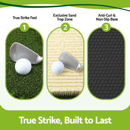 Everfit Golf Hitting Mat Practice Turf 4 in 1 Foldable Training Aid Backyard GOLF-A-MAT-4IN1-GN