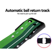 Everfit 3M Golf Putting Practice Mat Auto Return Putter Indoor Outdoor Training GOLF-A-MAT-BK