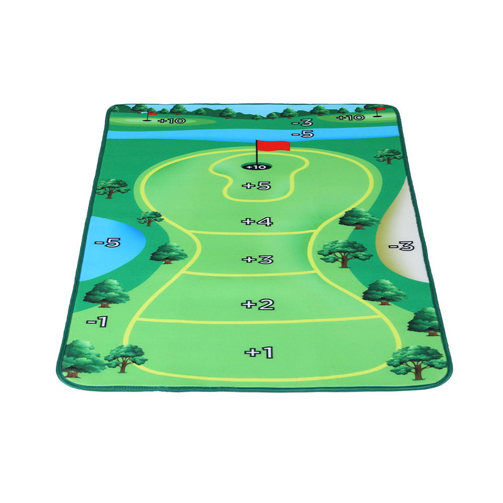 Everfit Golf Chipping Game Mat Indoor Outdoor Practice Training Aid Set GOLF-A-MAT-COMBO-GN