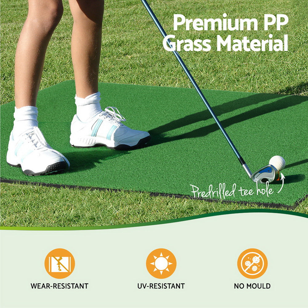 Everfit Golf Hitting Mat Portable Driving Range Practice Training Aid 100x125cm GOLF-A-MAT-L-GN