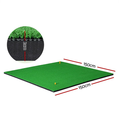Everfit Golf Hitting Mat Portable Driving Range Practice Training Aid 150x150cm GOLF-A-MAT-XL-GN