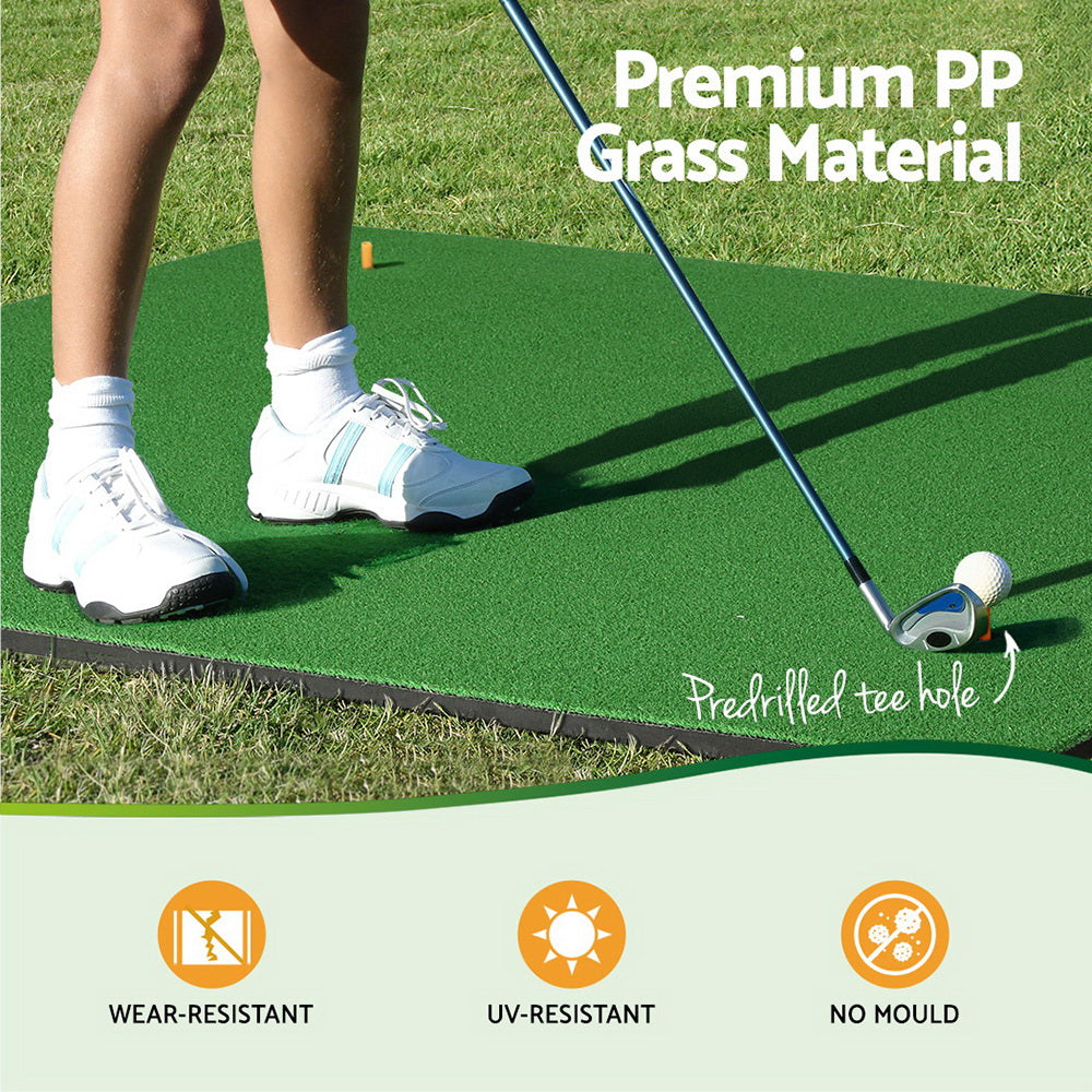Everfit Golf Hitting Mat Portable Driving Range Practice Training Aid 150x150cm GOLF-A-MAT-XL-GN
