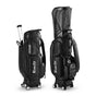 Everfit Golf Cart Bag Rolling Buggy Club Organiser Synthetic Leather Black GOLF-B-BAG-CART-BK