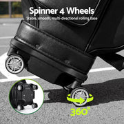 Everfit Golf Cart Bag Rolling Buggy Club Organiser Synthetic Leather Black