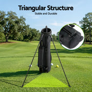 Everfit Golf Stand Bag Lightweight Sunday Pitch And Putt Bag Black