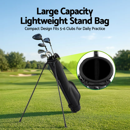 Everfit Golf Stand Bag Lightweight Sunday Pitch And Putt Bag Black GOLF-B-BAG-LIGHT-A-BK