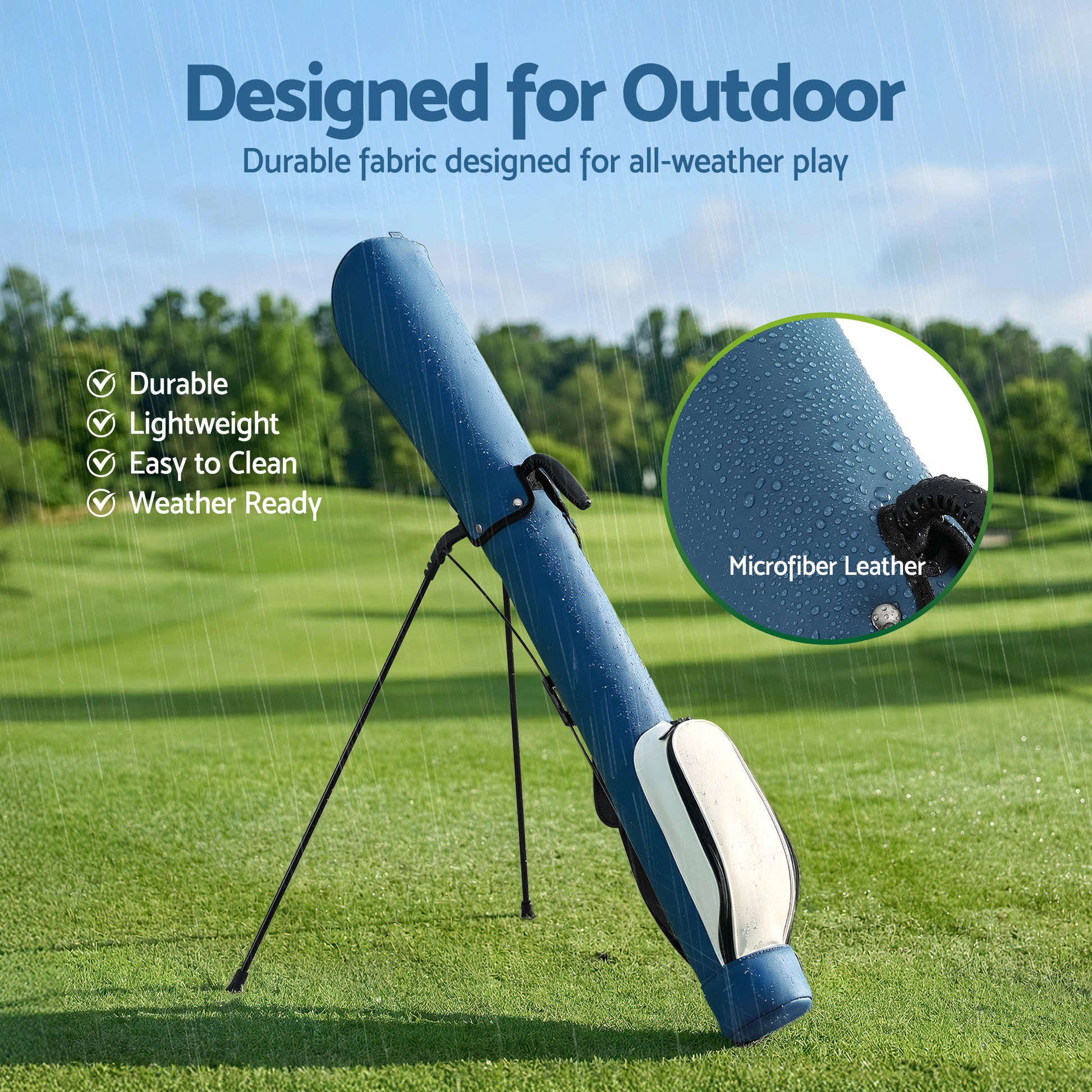 Everfit Golf Stand Bag Lightweight Sunday Pitch And Putt Bag Blue GOLF-B-BAG-LIGHT-A-BL