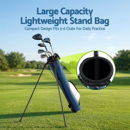 Everfit Golf Stand Bag Lightweight Sunday Pitch And Putt Bag Blue GOLF-B-BAG-LIGHT-A-BL