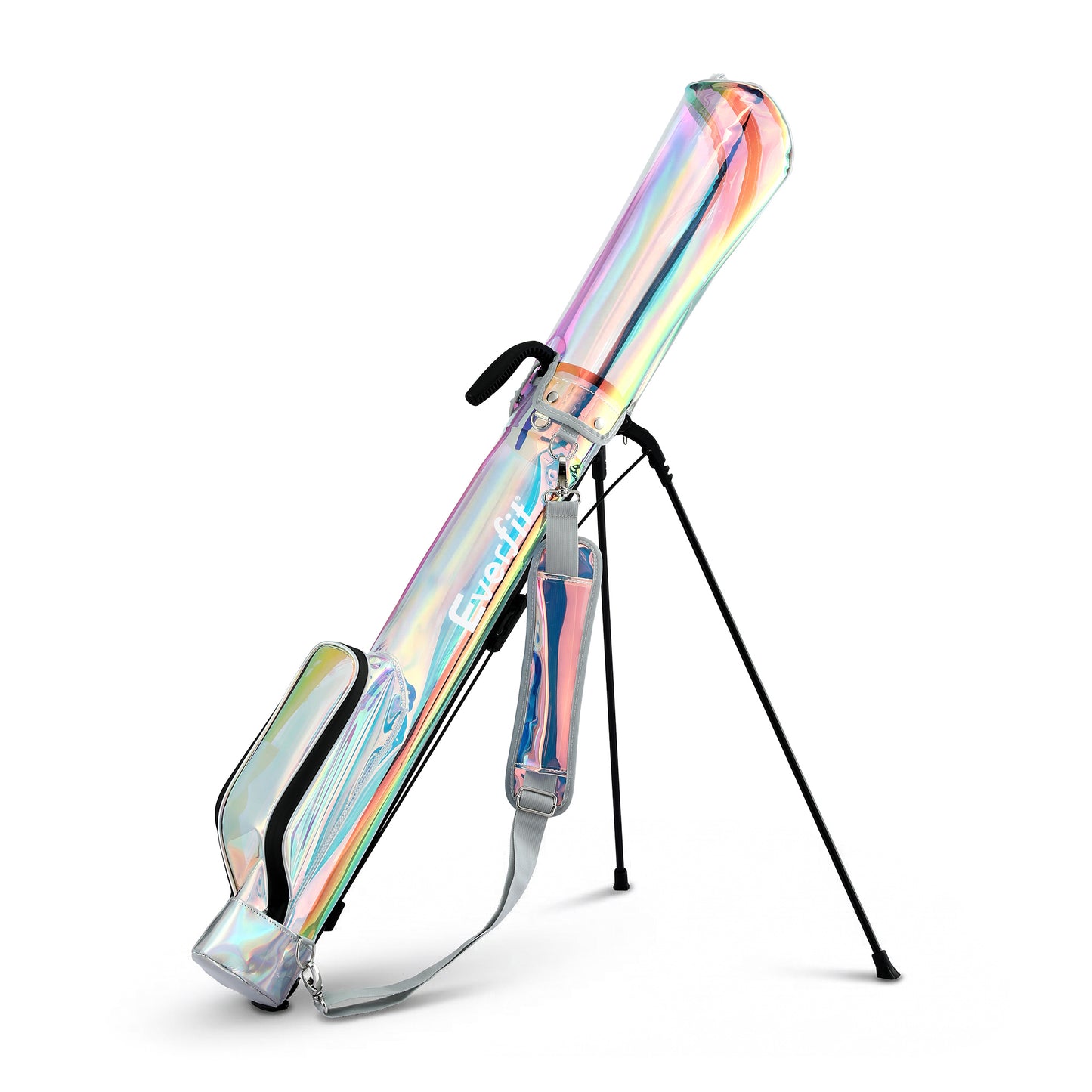 Everfit Golf Stand Bag Lightweight Sunday Pitch And Putt Bag Holographic GOLF-B-BAG-LIGHT-B-C