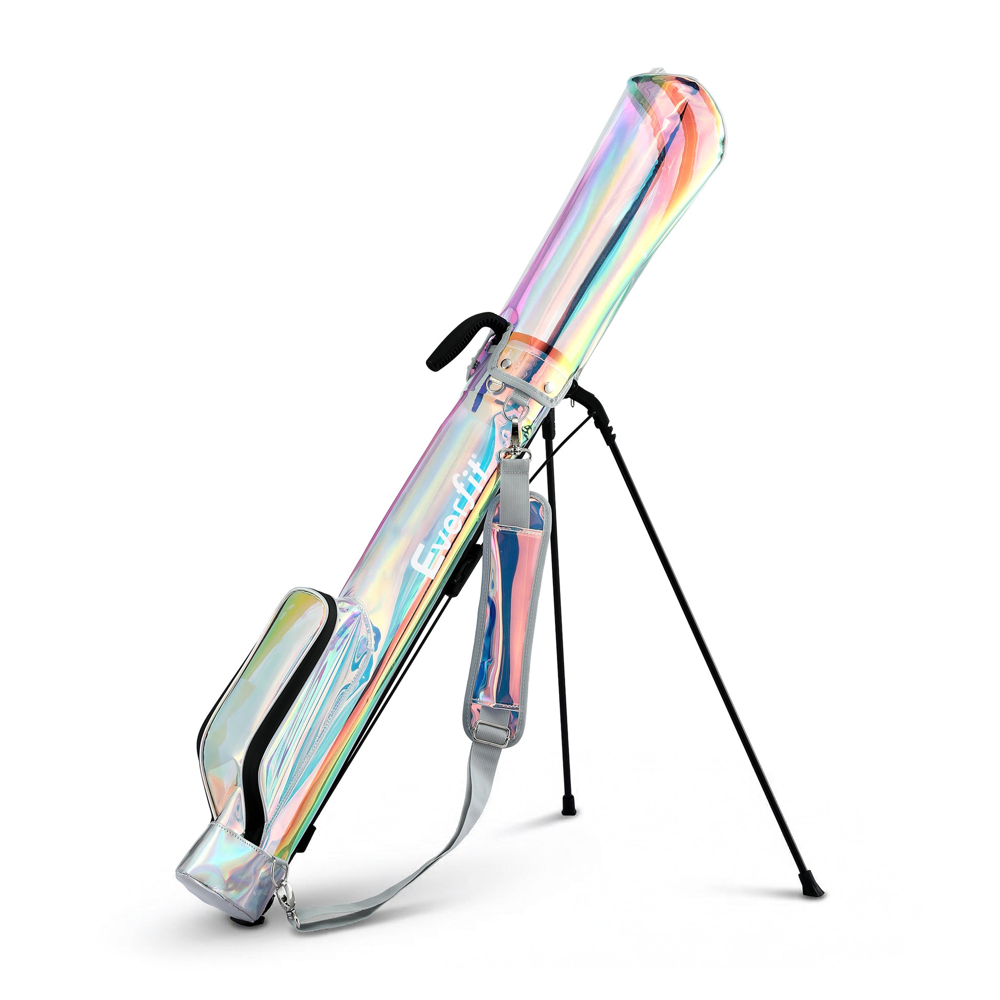 Everfit Golf Stand Bag Lightweight Sunday Pitch And Putt Bag Holographic GOLF-B-BAG-LIGHT-B-C
