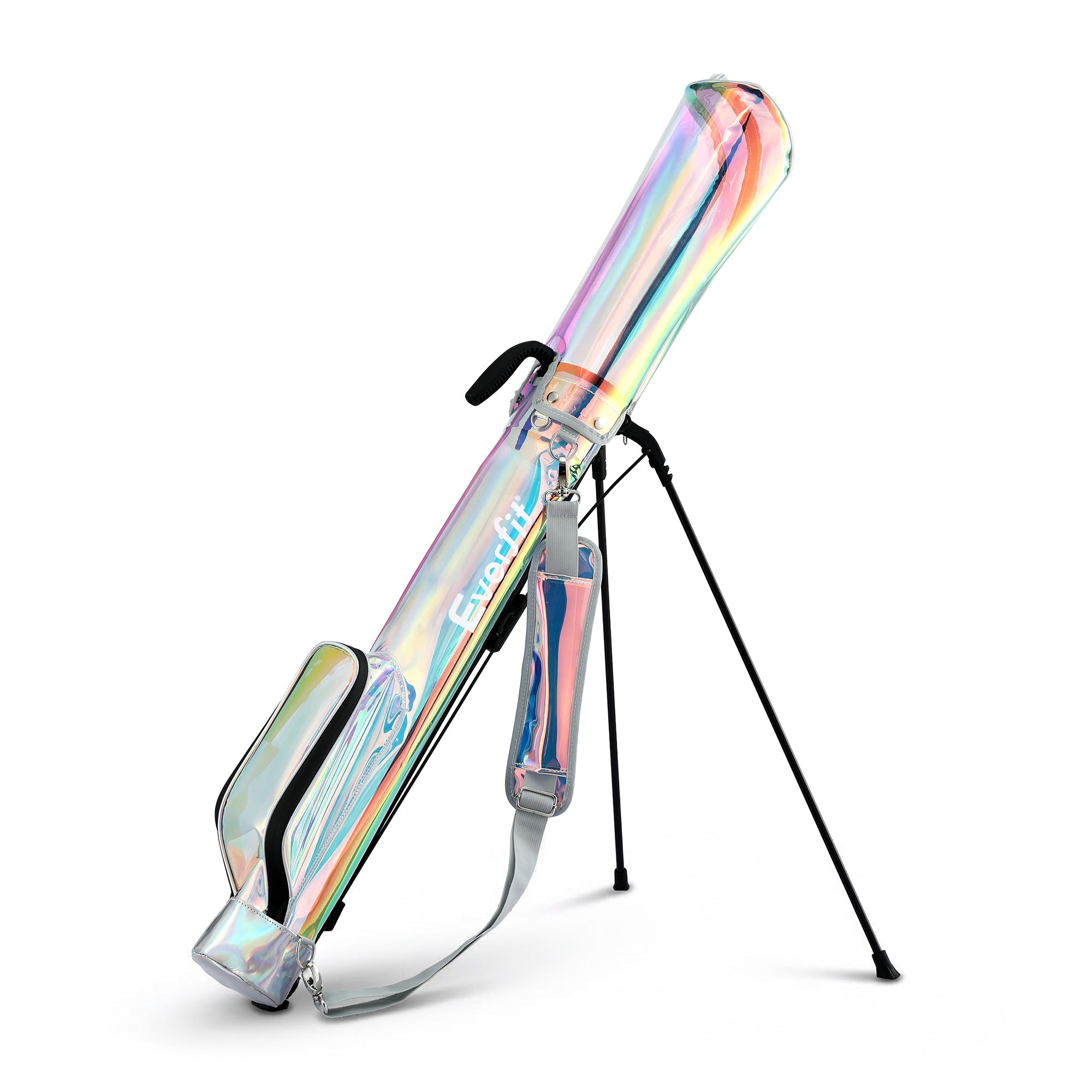 Everfit Golf Stand Bag Lightweight Sunday Pitch And Putt Bag Holographic GOLF-B-BAG-LIGHT-B-C