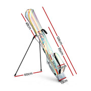 Everfit Golf Stand Bag Lightweight Sunday Pitch And Putt Bag Holographic GOLF-B-BAG-LIGHT-B-C