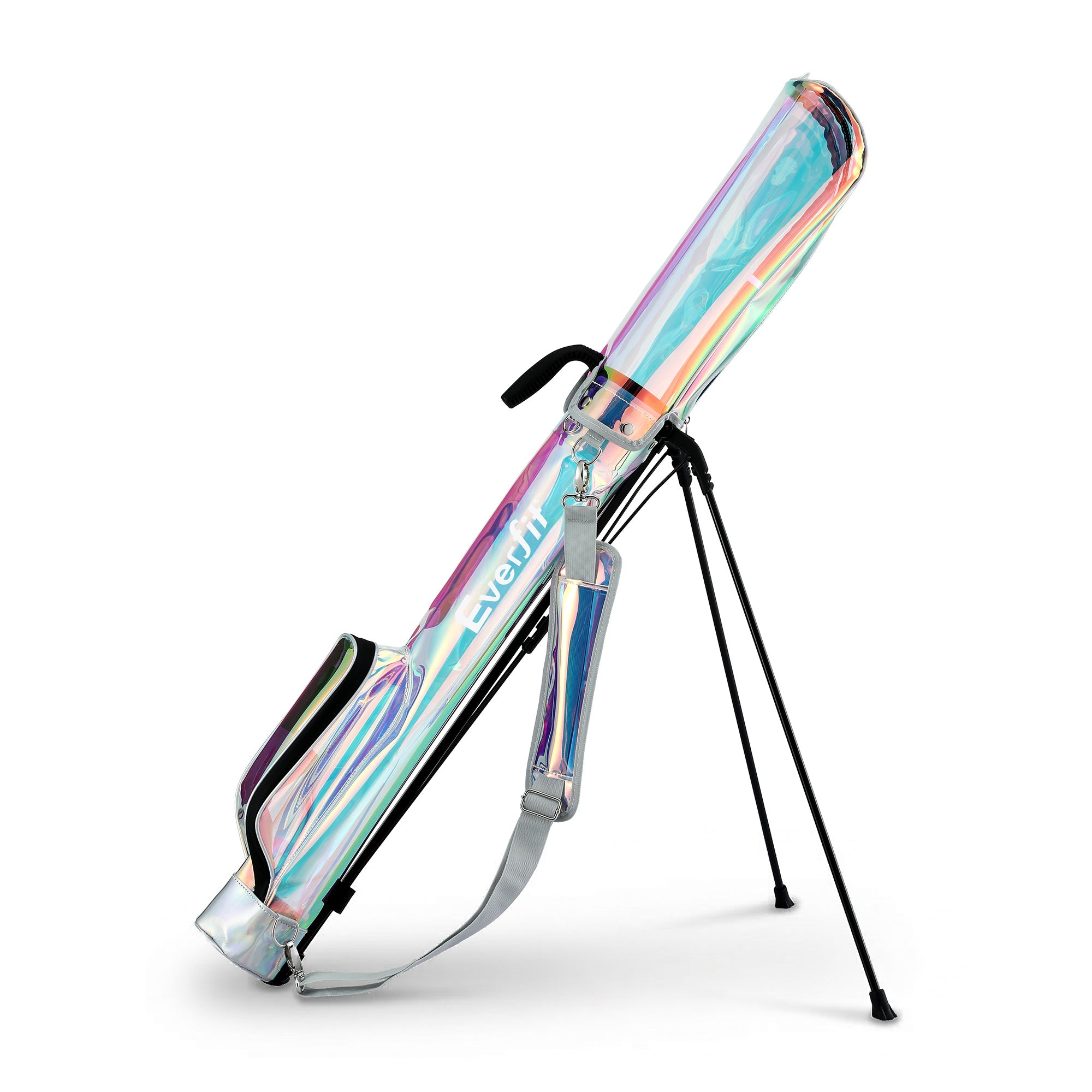 Everfit Golf Stand Bag Lightweight Sunday Pitch And Putt Bag Holographic GOLF-B-BAG-LIGHT-B-C
