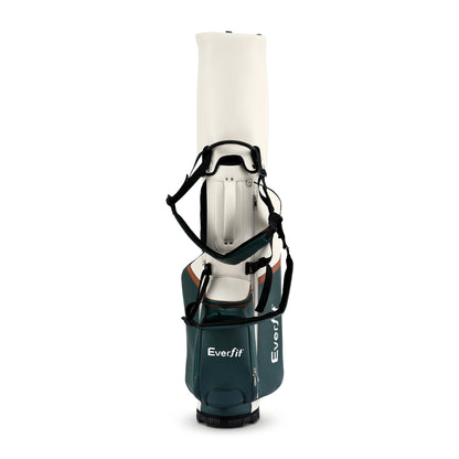 Everfit Golf Stand Bag Lightweight Carry Bag Dual Strap Club Divider GOLF-B-BAG-STAND-B-GN