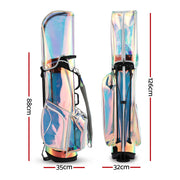 Everfit Golf Stand Bag Lightweight Carry Bag Dual Strap Club Divider Holographic GOLF-B-BAG-STAND-C-C