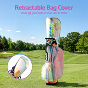 Everfit Golf Stand Bag Lightweight Carry Bag Dual Strap Club Divider Holographic GOLF-B-BAG-STAND-C-C