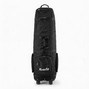 Everfit Golf Travel Bag Flight Cover Foldable Soft Case Wheels Black GOLF-B-BAG-TRAVEL-BK